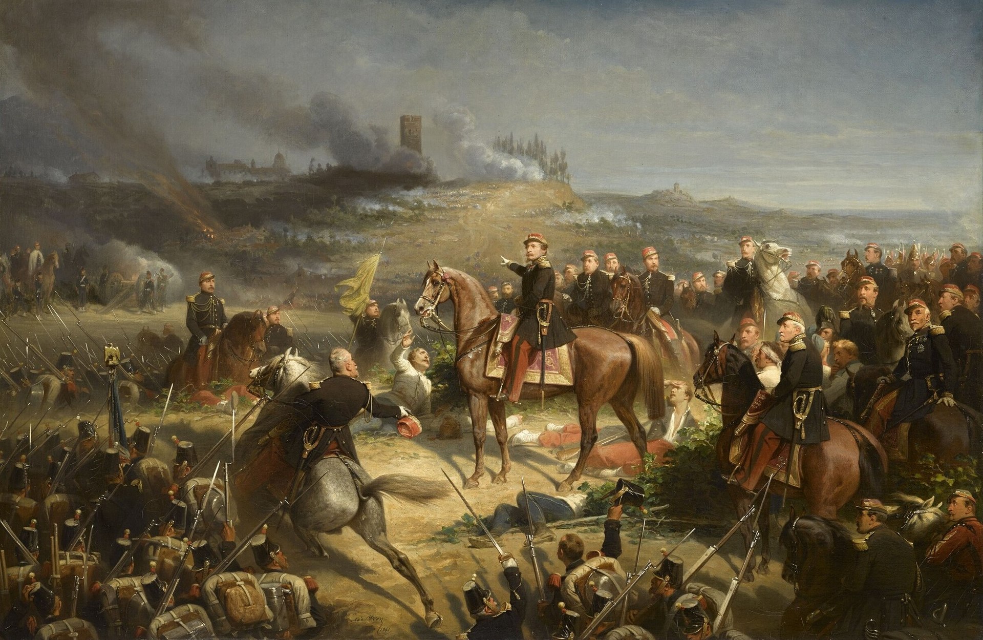Compiègne, France: Château de Compiègne - Musée du Second Empire - Adolphe Yvon: Bataille de Solférino